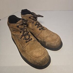 Red Wing Brown Leather ASTM‎ F2413 SD Steel Toe Work Boot 12D USA Vintage Used
